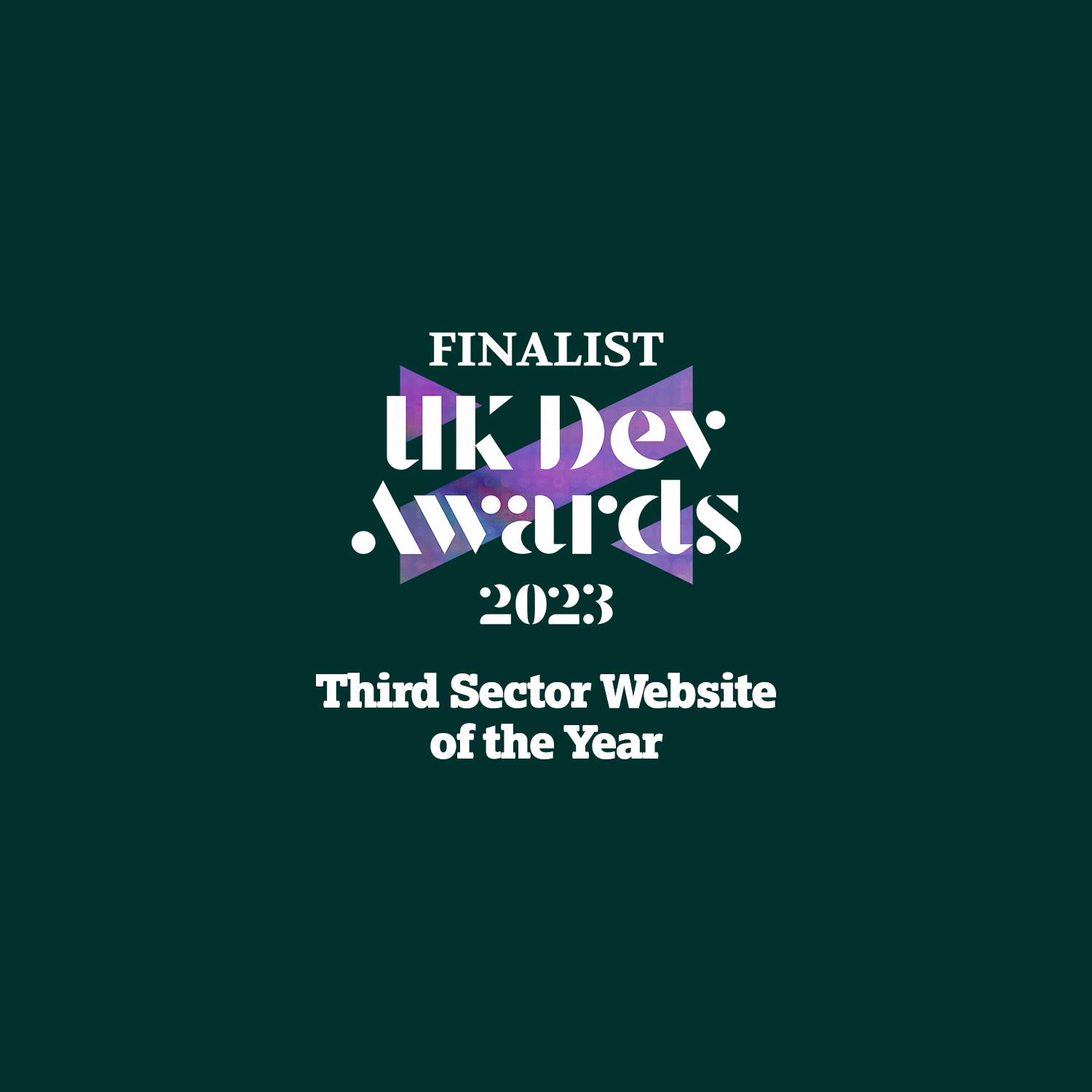 Finalist for the 'Third Sector Website of the Year' in the UK Dev Awards 2023