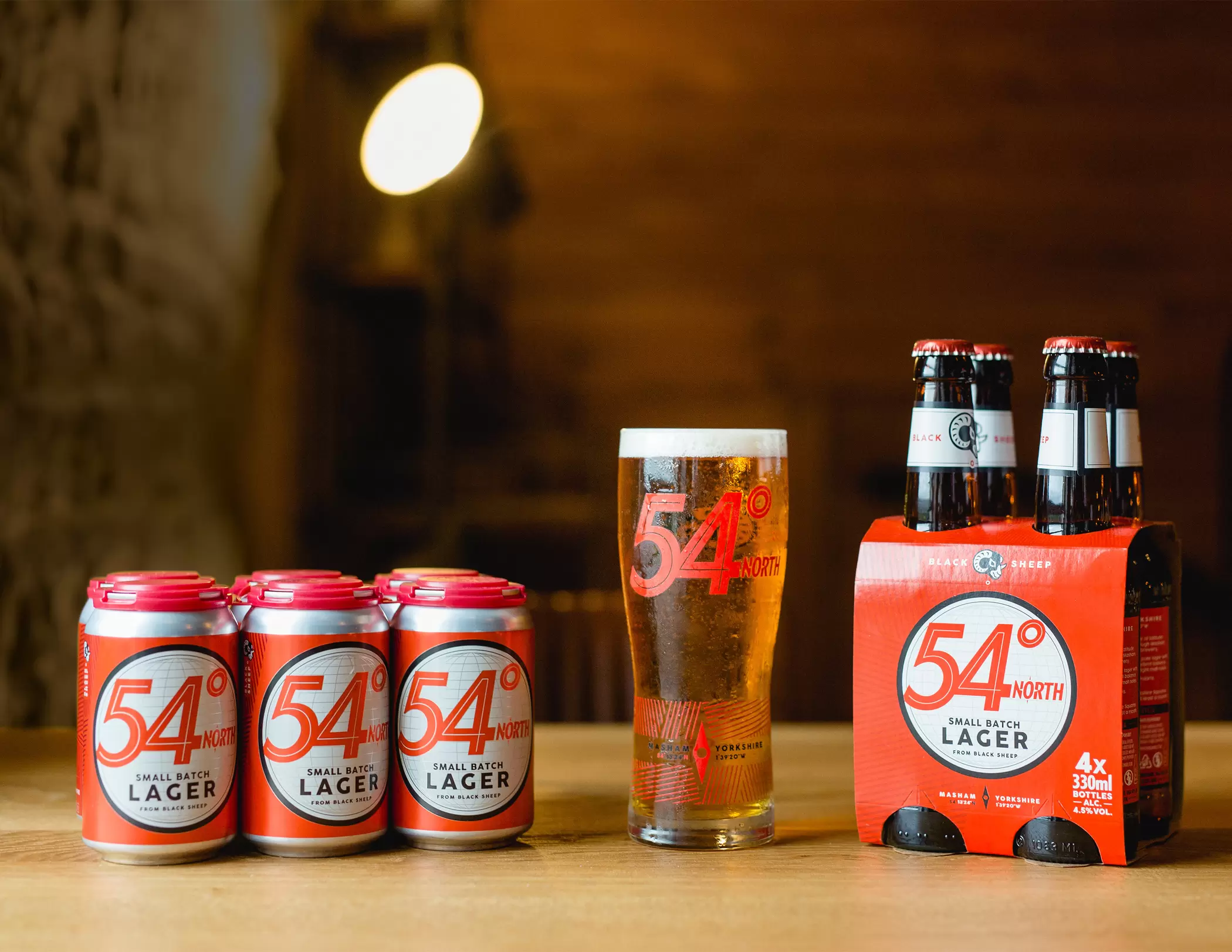 54° North Lager packaging