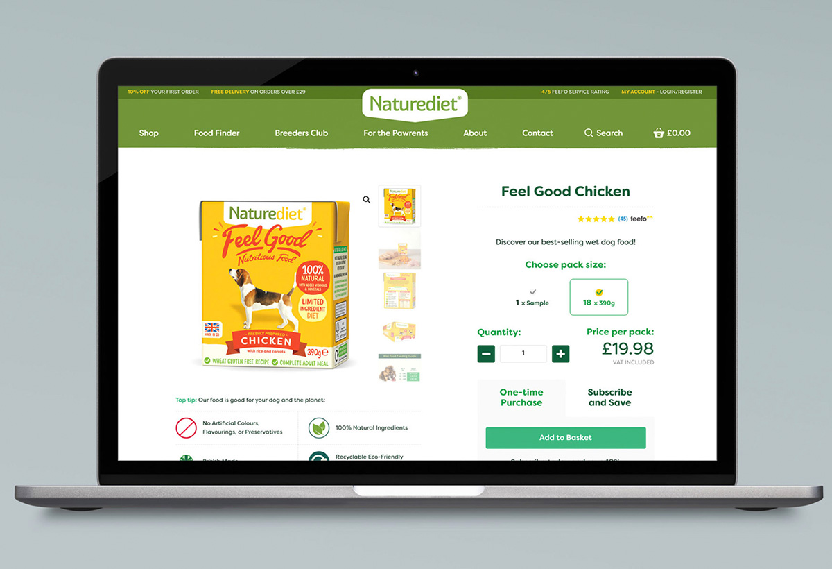 Naturediet E-commerce website